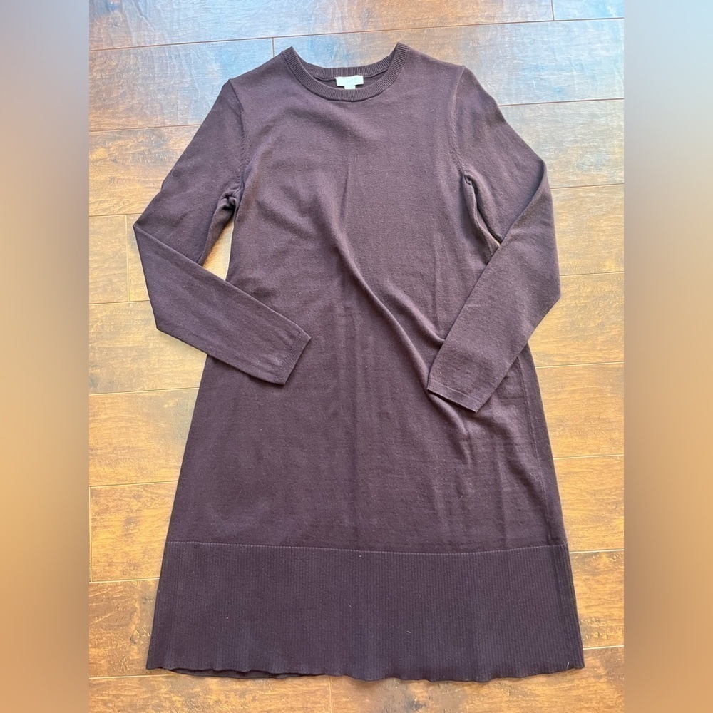 J.Jill Eggplant Long Sleeve Sweater Dress Womens Size XS
